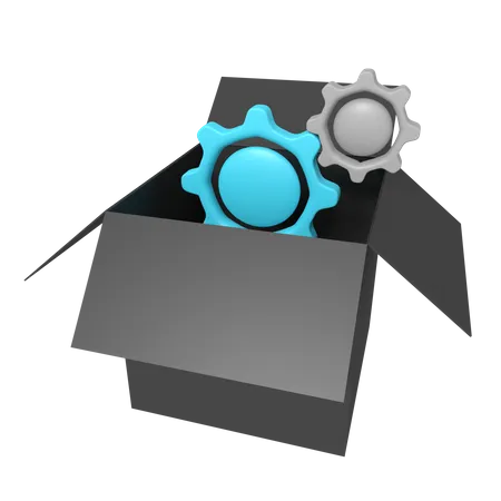3 D Icon Of Engine Gearbox 3D Icon
