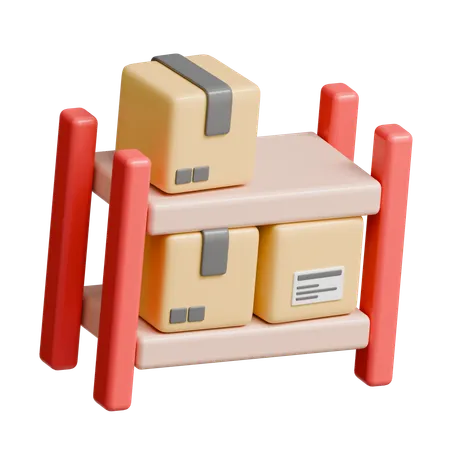 Package Shelf  3D Icon