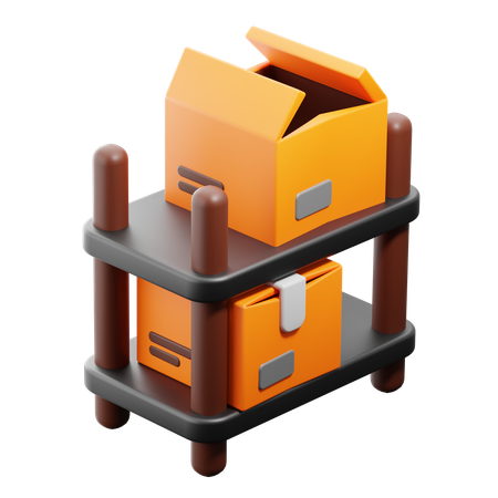 Package Shelf  3D Icon