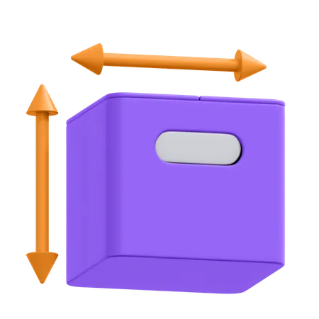 An Icon Of Package Size In 3 D Format 3D Icon