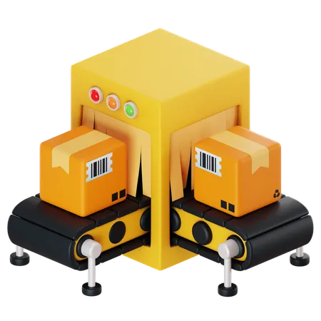 Package Sorting  3D Icon