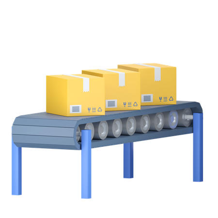 Package Sorting Conveyor  3D Icon