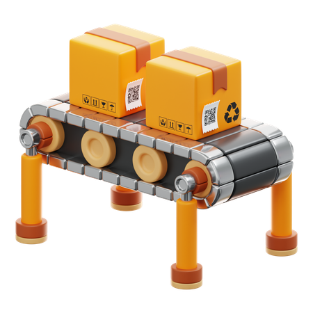 Package Sorting Conveyor  3D Icon