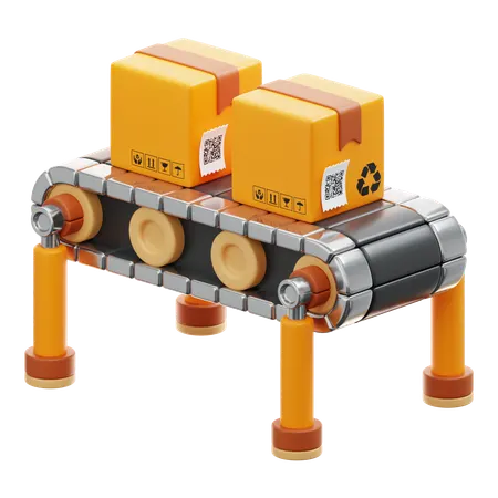 Package Sorting Conveyor  3D Icon