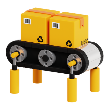Package Sorting Conveyor  3D Icon