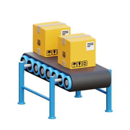 Package Sorting Conveyor  3D Icon