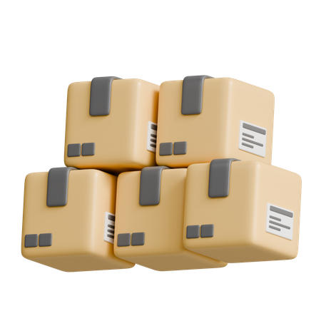 Package Stack  3D Icon