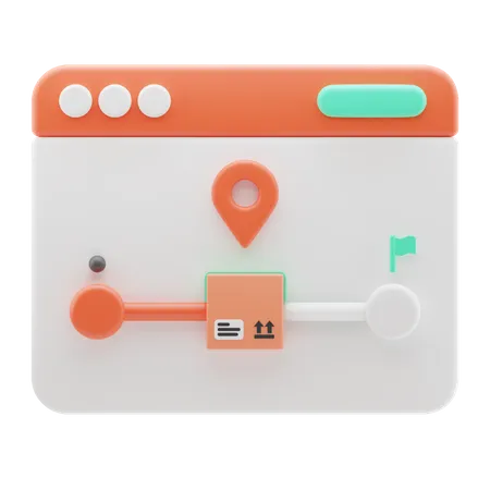 Package Tracking On Website 3D Icon