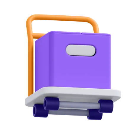 An Icon Of Package Trolley In 3 D Format 3D Icon