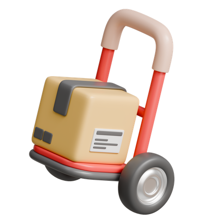 Package Trolley  3D Icon