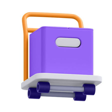 Package Trolley  3D Icon