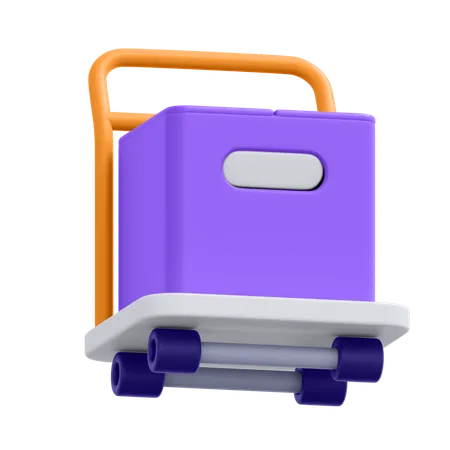 Package Trolley  3D Icon