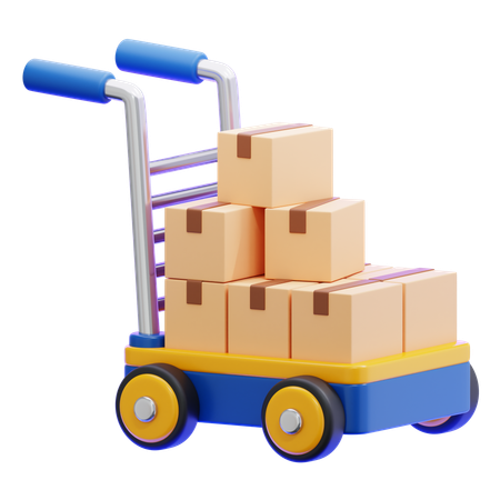 PACKAGE TROLLEY  3D Icon