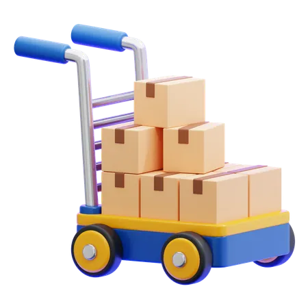 PACKAGE TROLLEY  3D Icon