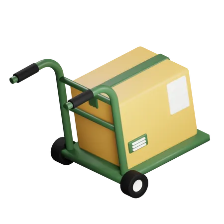 Package Trolley  3D Icon