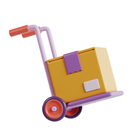 Package Trolley  3D Icon