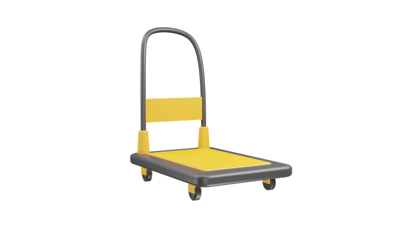 Package Trolley  3D Icon