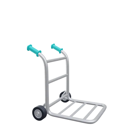 Package Trolley  3D Icon