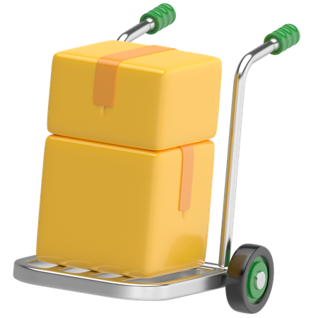 Package Trolley  3D Icon