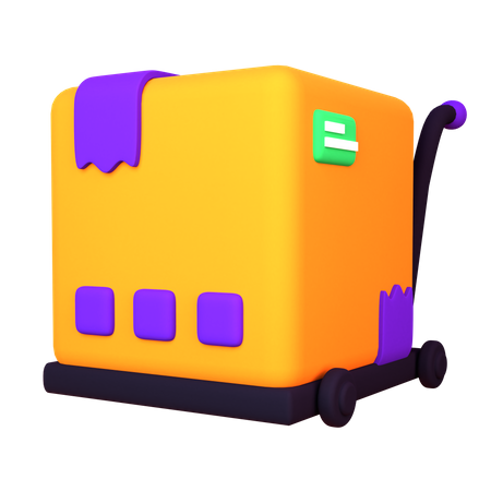 Package Trolley  3D Icon