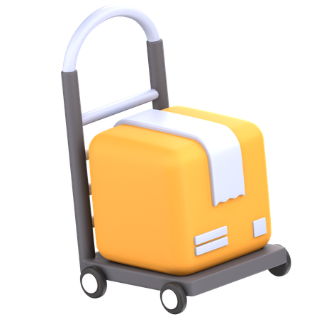 Package trolley  3D Icon