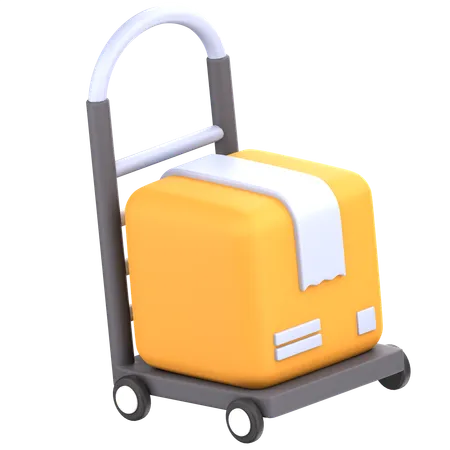 Package trolley  3D Icon