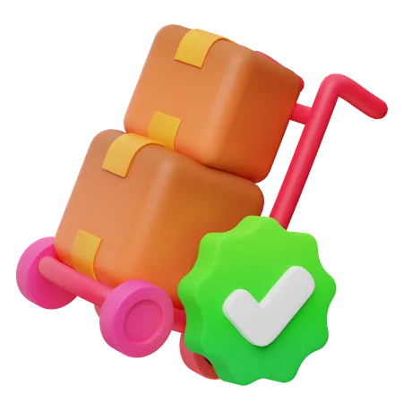 Package Trolley  3D Icon