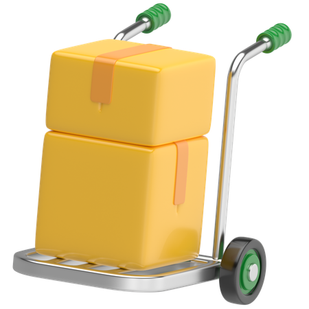 Package Trolley  3D Icon