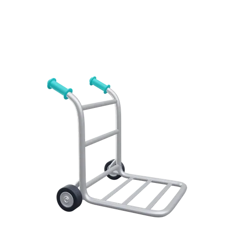 Push Trolley Expedition Icon Illustration 3D Icon