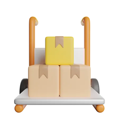 Loader Box Trolley 3D Icon