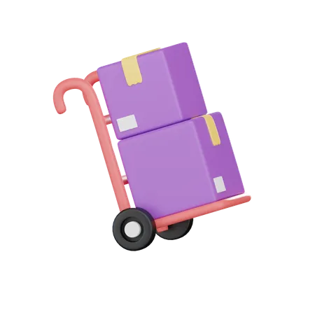 Logistic Trolley 3 D Icon 3D Icon