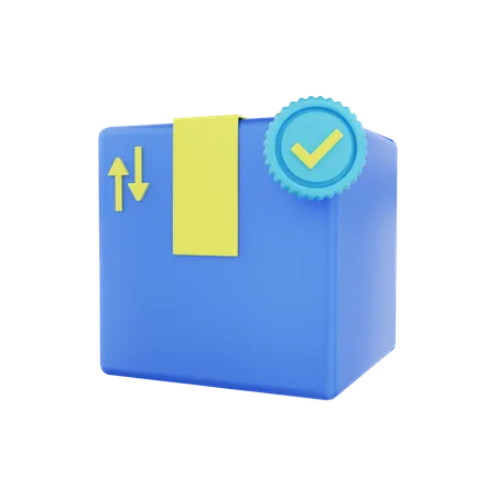 Package Verified 3D Illustration