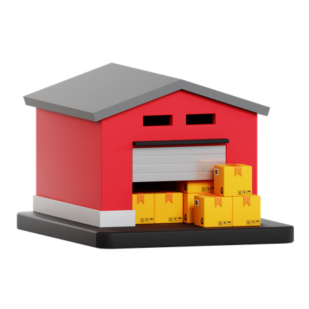 Package Warehouse  3D Icon