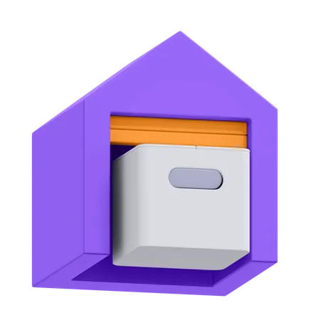 An Icon Of Package Warehouse In 3 D Format 3D Icon