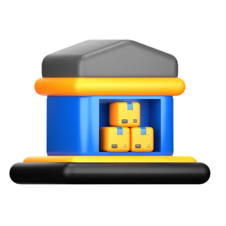 Package Warehouse  3D Icon