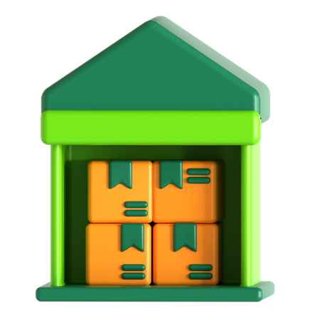 Package Warehouse  3D Icon