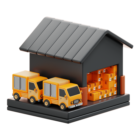 Package Warehouse  3D Icon