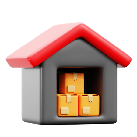 Package Warehouse  3D Icon