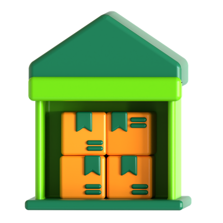 Package Warehouse  3D Icon