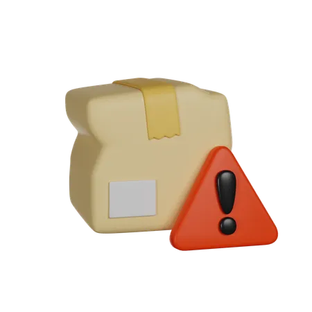 Broken Package Delivery 3 D Render Icon 3D Icon