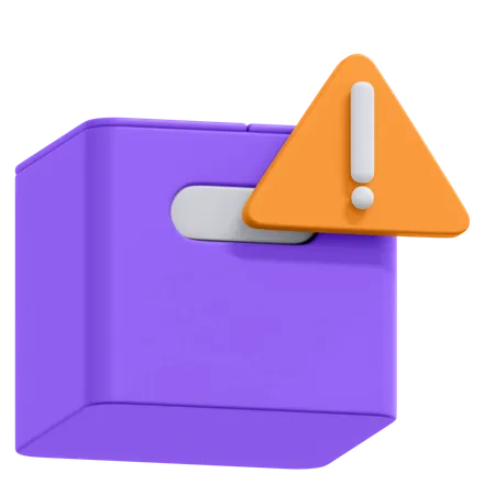 An Icon Of Package Warning In 3 D Format 3D Icon