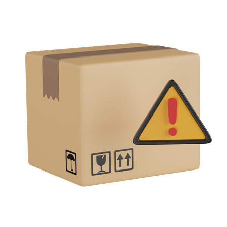 Package warning  3D Icon