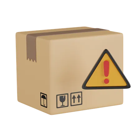 Package warning  3D Icon