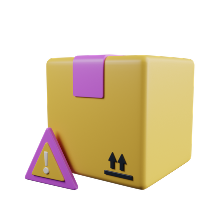 Package Warning  3D Illustration