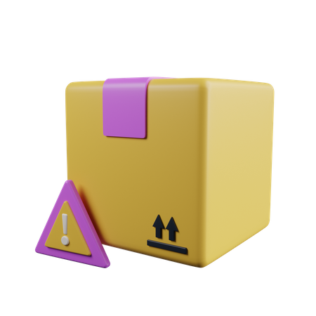 Package Warning 3D Illustration