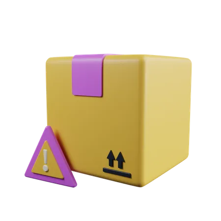 Package Warning  3D Illustration