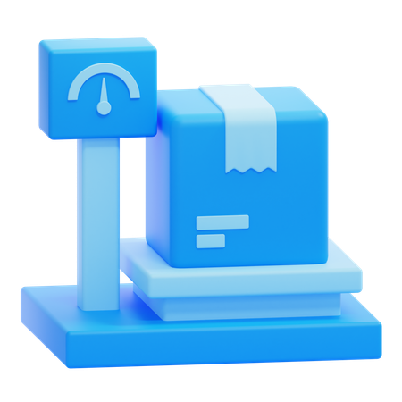 Package Weighing  3D Icon