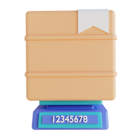 Package Weighing Scale 3D Icon