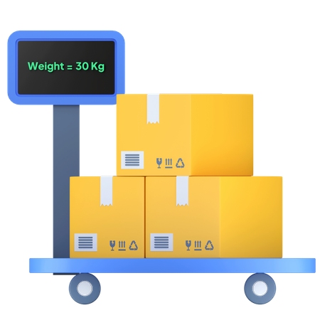 Package Weight Counter 3D Icon