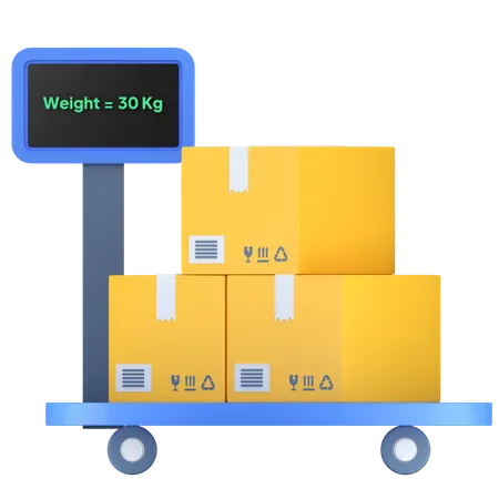 Delivery Package Weight Scale 3 D Icon Illustration 3D Icon